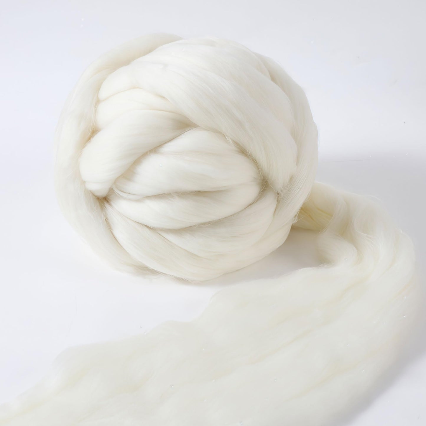 ercerized Wool Top for Spinning - Machine Washable & No Shrink Merino Roving, Silky Lustrous, for Felting, Dyeing (5.3OZ)