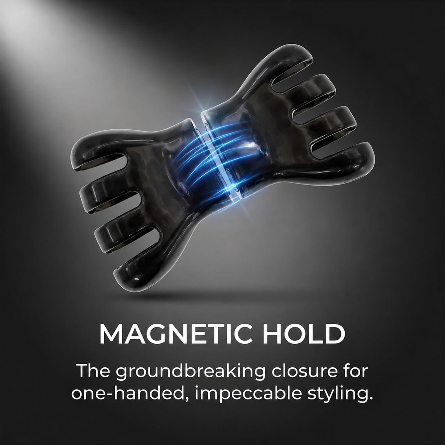 ASTRULUME 2Pcs Magnetic Hair Clips, Strong Hold No-Slip Styling Clips for Layered Styles, Half-Updos and Braids, Seamless 2-in-1 Clavicle Design, Multiple Colors(Blue)