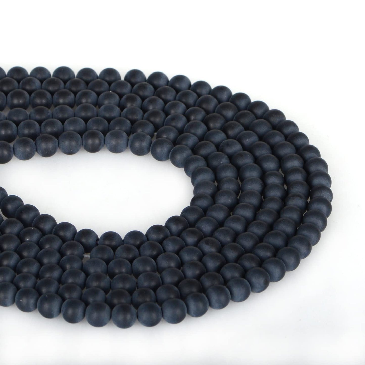 ICAI Beads（Matte Onyx） Natural Stone Gemstone Round Loose Beads Crystal Energy Stone Healing Power for Jewelry Making DIY,1 Strand 35-37pcs（10mm）