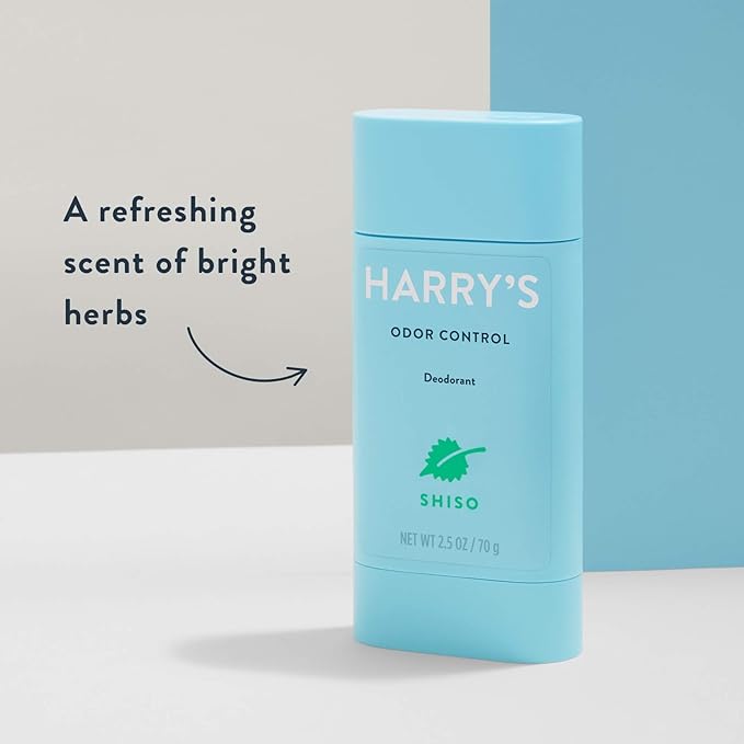 Harry's Men's Odor Control Deodorant, Aluminum Free, Shiso, 6 Count