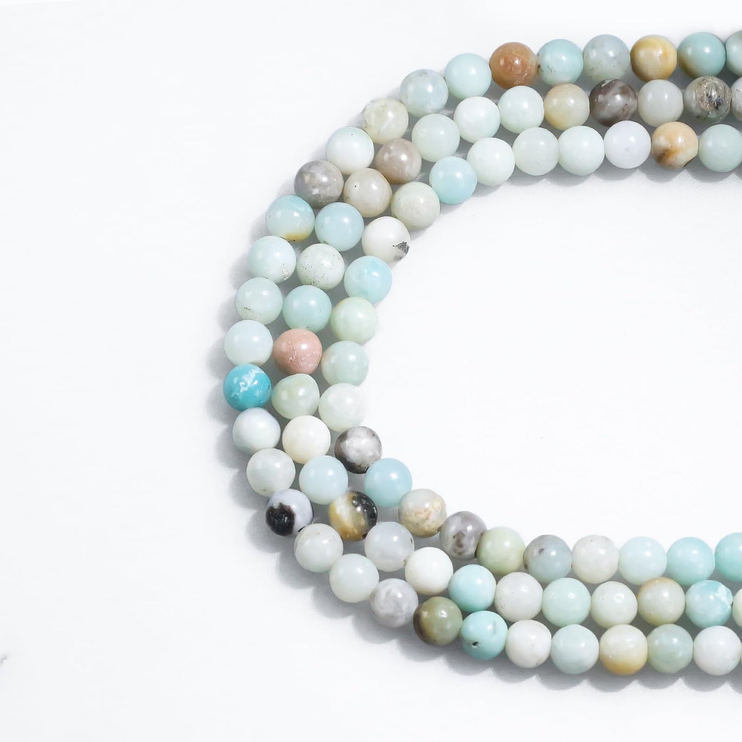 Natural Gemstone Round Loose Beads for Jewelry Making DIY Crystal Energy Healing 1 Strand 15" (Amazonite, 4mm (15"/Strand))