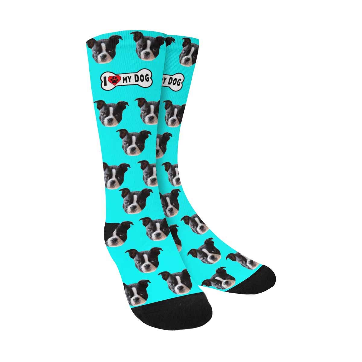 Custom Personalized Tie Dye Socks With Face - Funny Customized Socks for Men and Women Dog Lovers