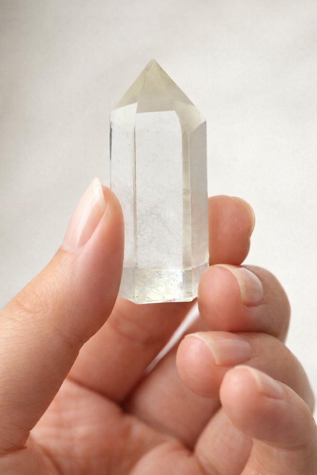 Healing Stone Wand of Clear Quartz Crystal Pointed & Faceted Prism Bar for Reiki Chakra Meditation Therapy Deco