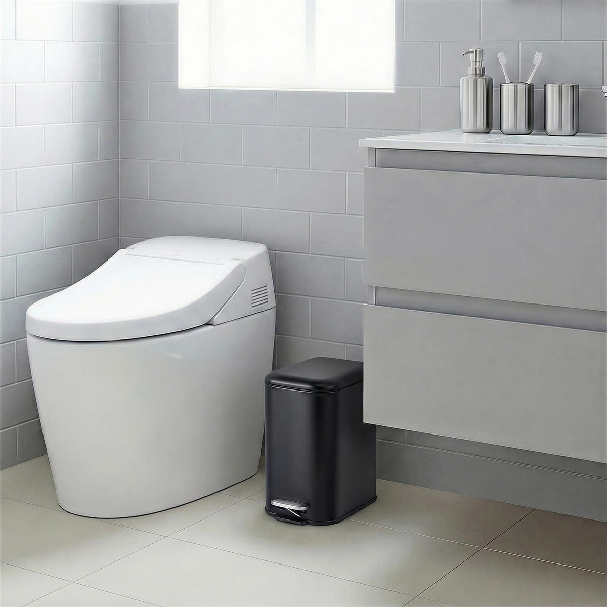 1.3 Gallon Bathroom Trash Can