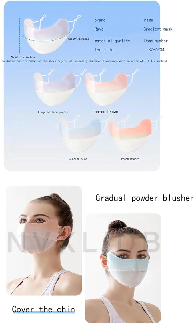 Washable Reusable Sports Breathable Sun Protection Golf Sports Mask 4-Piece Set