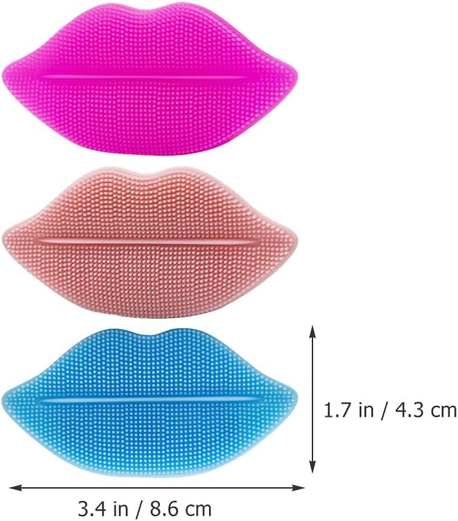 3pcs Lip Scrub Brush Exfoliating Lip Brush Women Lip Exfoliator Tools Smoother Lip Appearance