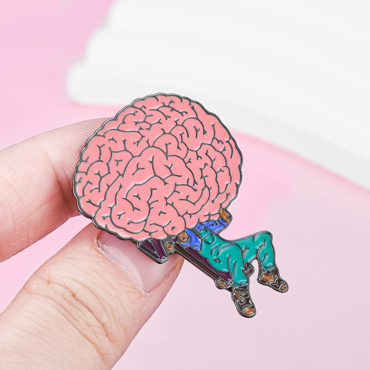 Dr's gift Repair Brain Pin Medical Enamel Pins Brooch Lapel Backpack Hat Badge Jewelry Gifts for Psychologist Psychological Student
