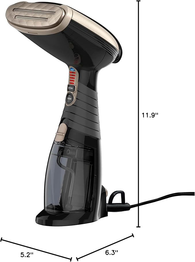 Conair Handheld Garment Steamer for Clothes, Turbo ExtremeSteam 1875W, Portable Handheld Design, Strong Penetrating Steam - Amazon Exclusive in Black (GS59B)