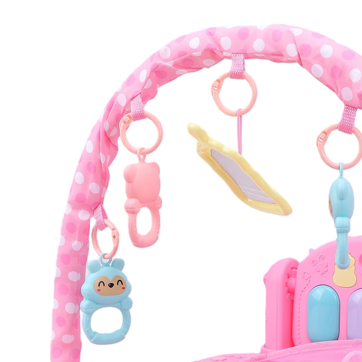 Hilitand Baby Gym Play Mat, Musical Activity Center for Motor Skills Development with Detachable Piano and Toys, for Newborns Ages 0 Months