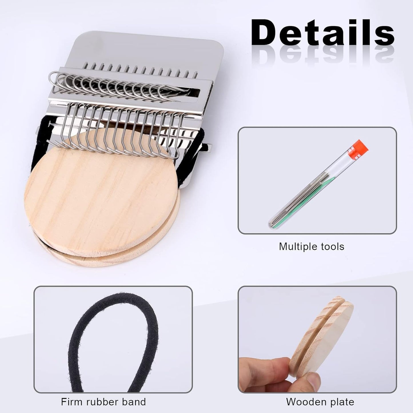 Darning Loom, Speedweve Weaving Repair Mini Loom Machine Small Darning Loom Tool for Beginners Quickly Knitting Mending Jeans Socks DIY Speed Weave Arts (14 Hooks, with Bend Needles)
