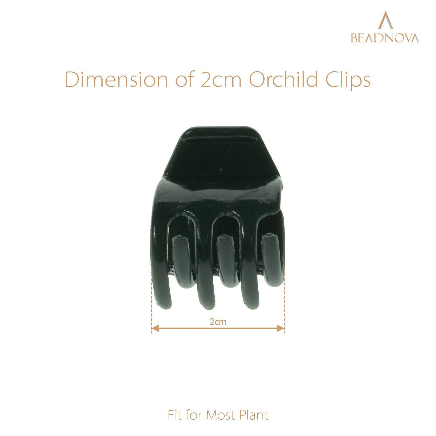 BEADNOVA 100Pcs Orchid Clips Large Orchid Support Clips for Flower Plant Vine (2cm, 100PCS)