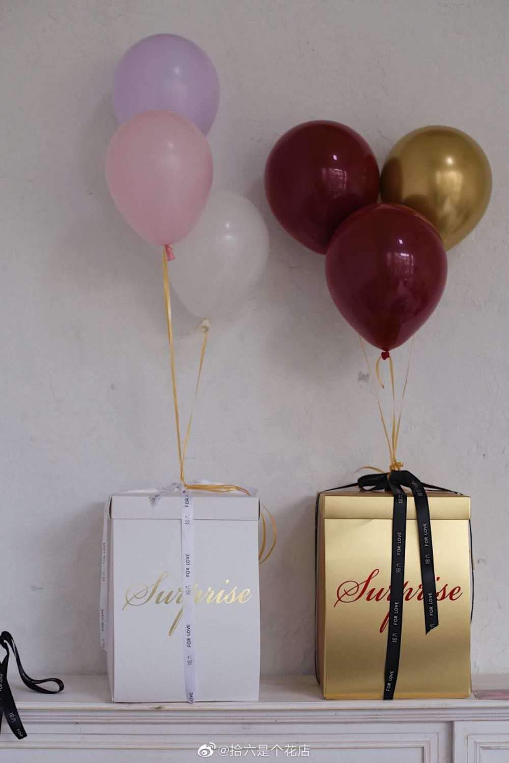 Surprise Explosion Flower Gift Box 10 * 10 * 14 inches- For Marriage Proposal Birthday Party Christmas Any Surprise Event (Without flower) (White (Only box))