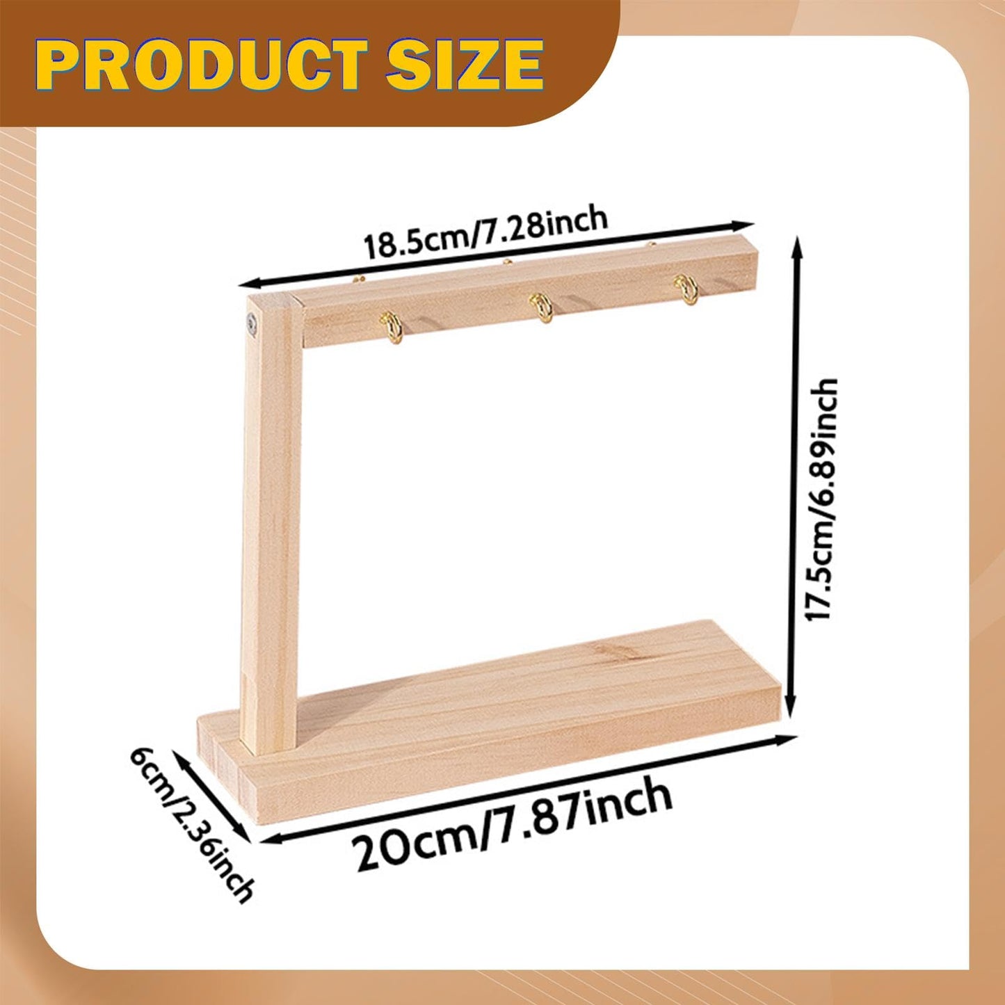 Teruyol Nail Swatch Sticks Display Stand Storage Manicure Tool Gift Organizer Rack for Women Home False Nails Sample Tips, L 20x6x17.5cm