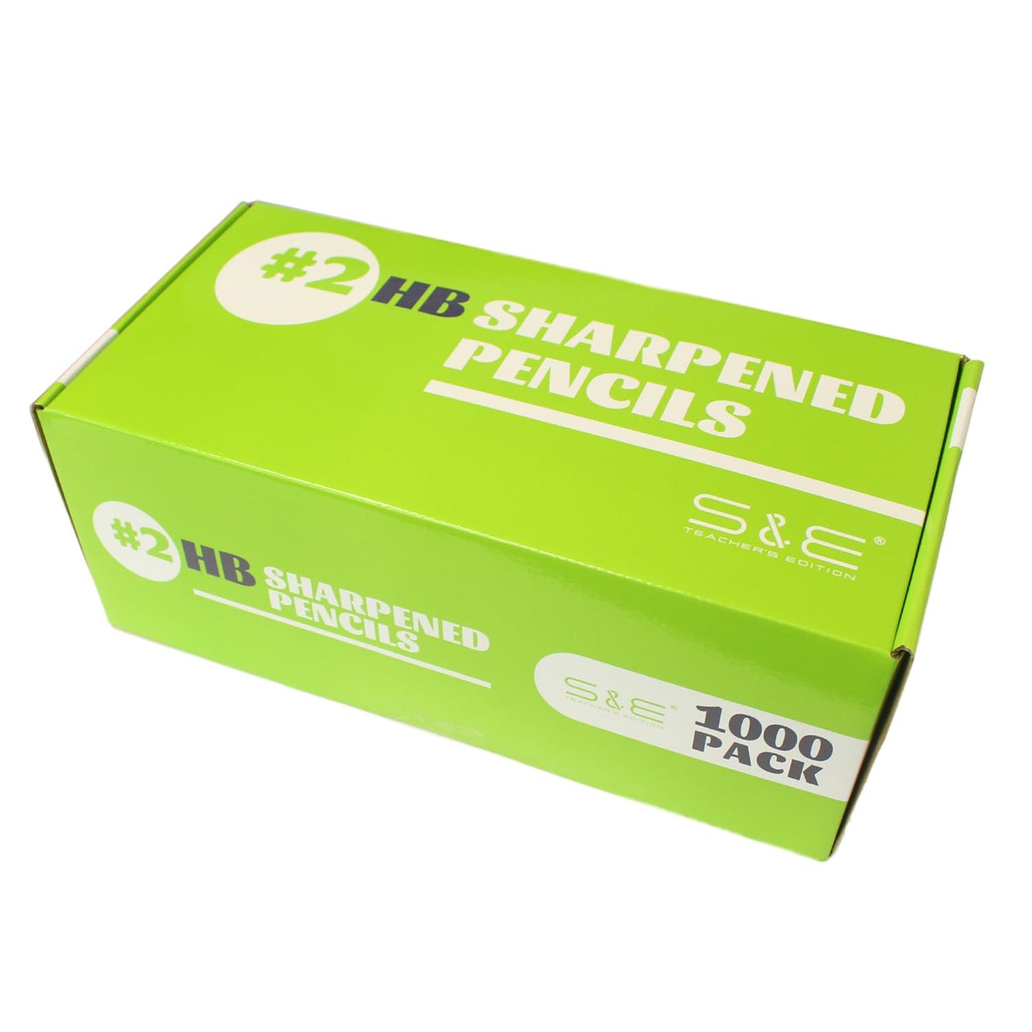 S & E TEACHER'S EDITION Woodcased #2 Pencils, Pre-sharpened, Yellow Pencils with Erasers #2 HB Lead Bulk Box, No. 2, Back to school, 1000Pcs