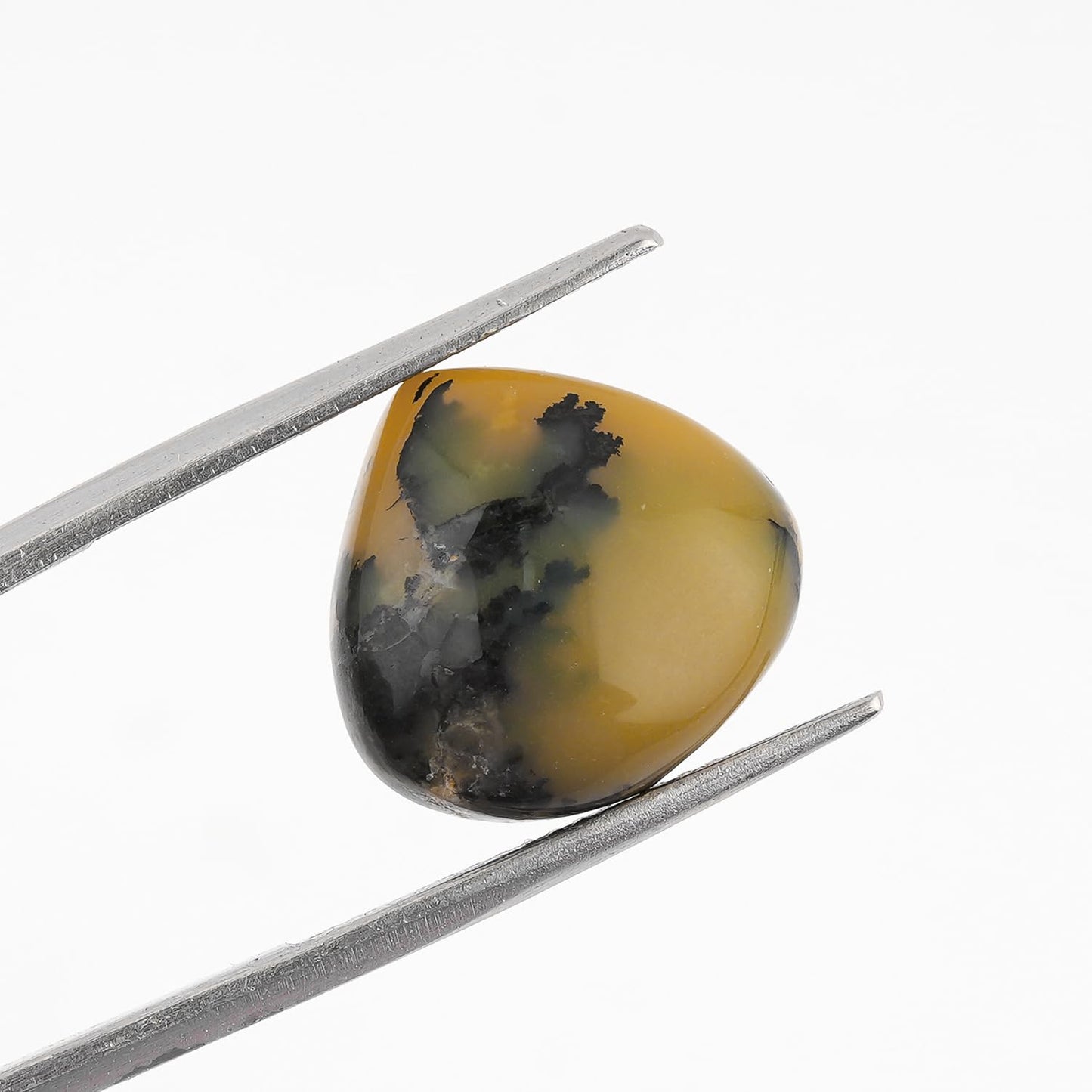 CRYSTALINES 5pcs, Wholesale Natural Yellow Dendrite Agate Gemstones, Bulk Flatback Cabochon Stones, DIY Jewelry Making, Healing Crystals, Polished Loose Supplies, Wire Wrapping, Gem Collection