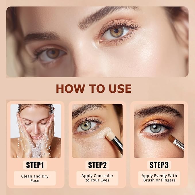 QIC Concealer,Natural Color Correcting Concealer for Women,Full Coverage Makeup for Face Eye Body,Nourishing Makeup for a More Even Complexion(Natural Skin Tone, 1.36 Fl Oz)
