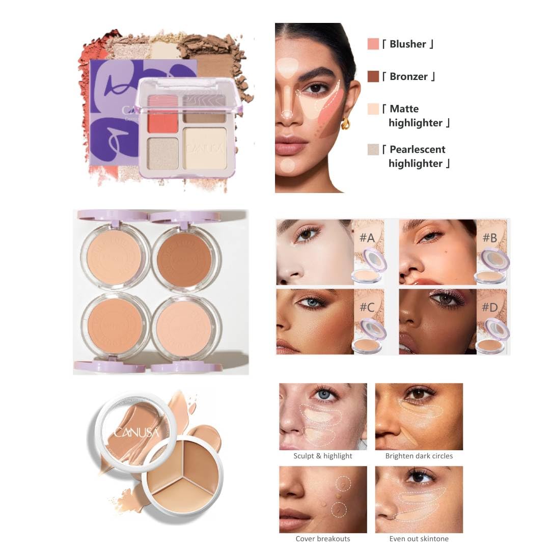 26Pc Full Face Makeup Set Gift Surprise for Women Cosmetic Essential Starter Bundle Include 24 Colors Eyeshadow Palette, Lipstick,13-NI-1 glamour-brush set. Pack Flawless (Khaki C1, ONE SIZE)