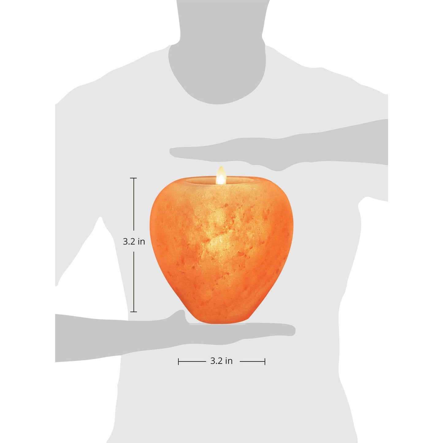 Himalayan Glow Apple Style Natural Pink Salt Tealight Candle Holder,100% Pure Crystal Salt Candle Lamp | Night Light & Decorative Light, Choice
