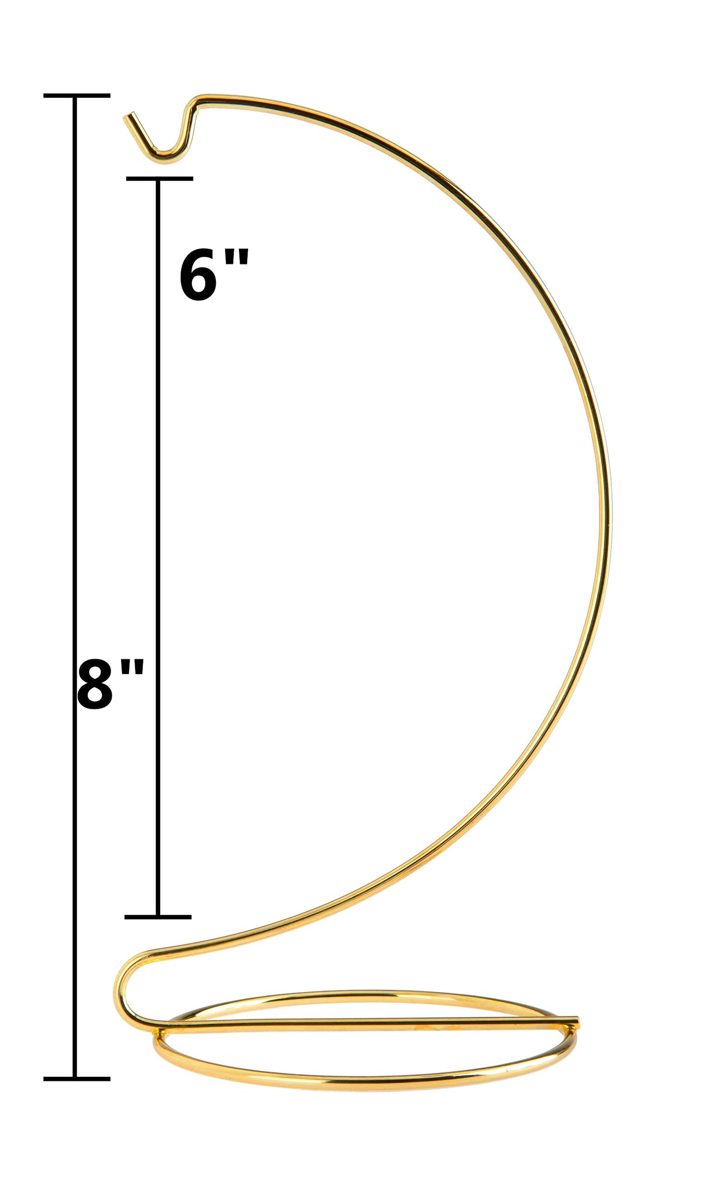 Creative Hobbies® Ornament Display Stand Hanger Holder - 8 Inch Tall Gold ~Pack of 6 Stands