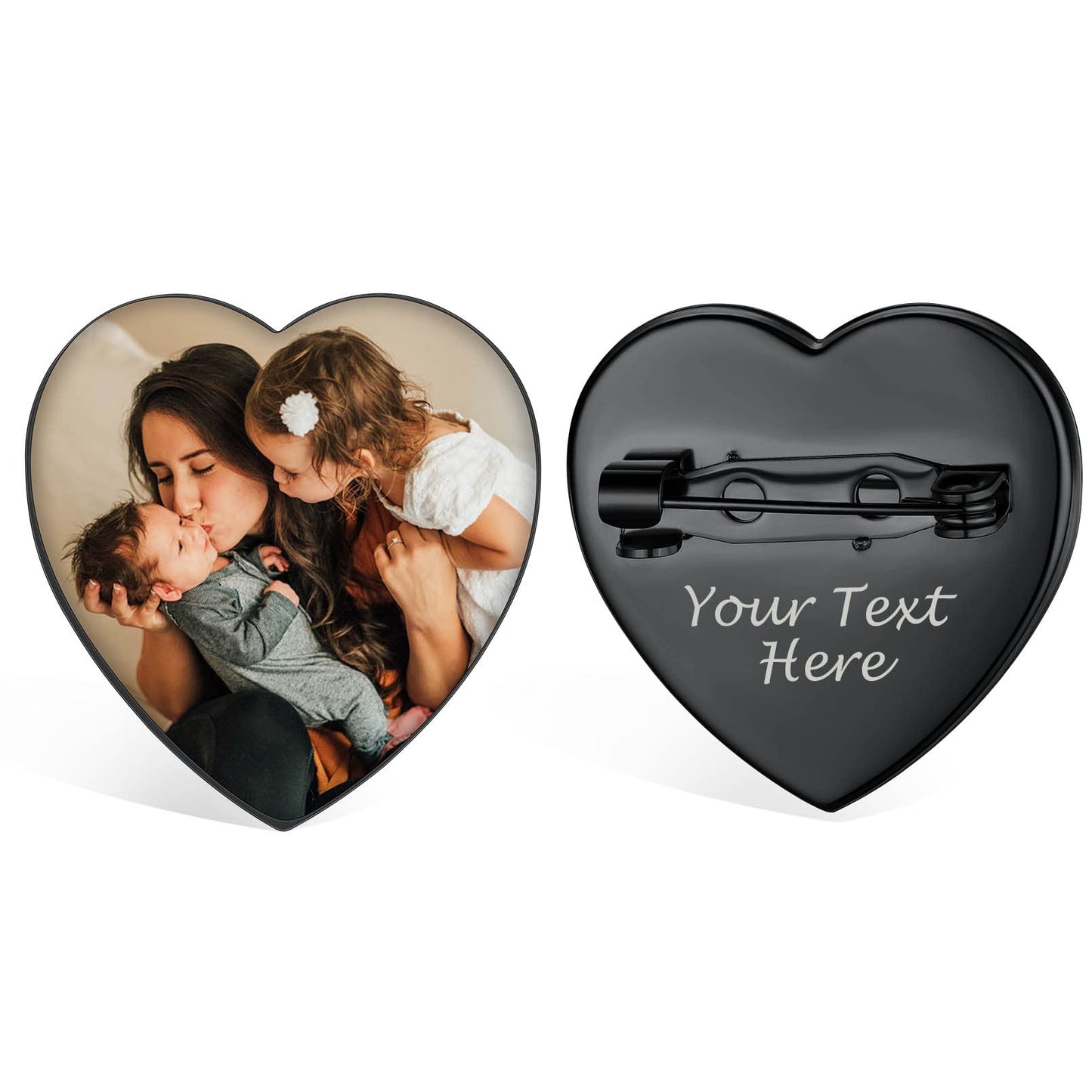 Custom4U Personalized Wedding Pin for Groom Memorial Picture Brooch Pins Boutonniere Photo Charm