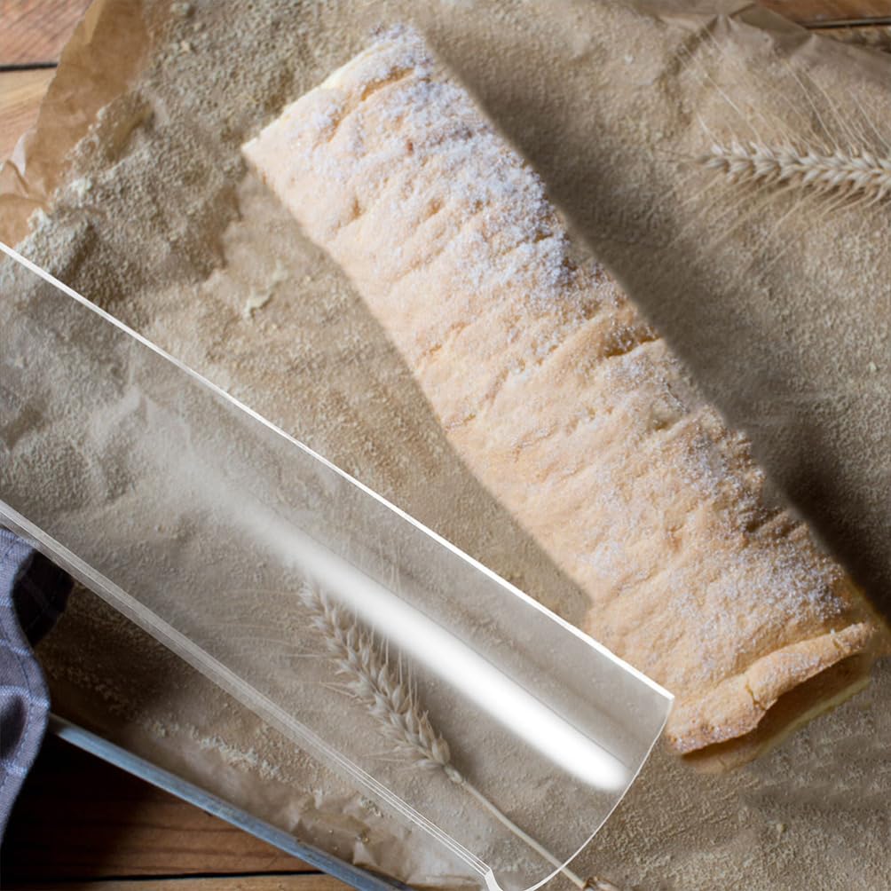 Zerodeko Acrylic Cake Roll Shaper 2pcs Clear U Shape Swiss Roll Cake Mold Long Roll Dessert Making Tool for Baking