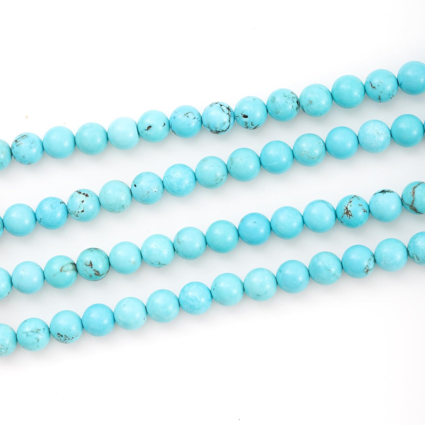 8mm 45pcs DIY Natural Turquoise Stone Beads Round Healing Crystal Gemstone Loose Beads for Jewelry Making Handmade Bracelet Necklace