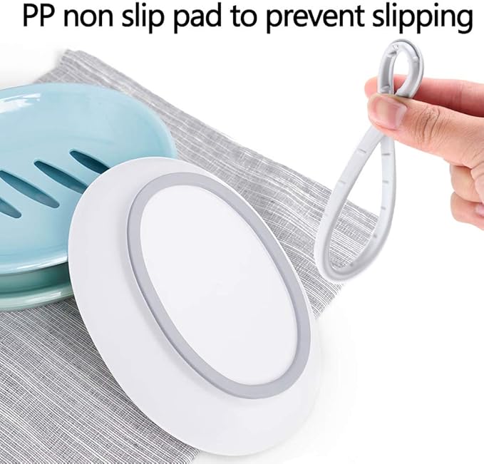 WYOK 2-Pack Soap Dish with Drain Plastic Sponge Holder Easy Cleaning Soap Saver Tray Caddy Keep Dry Stop Mushy for Shower Bathroom Kitchen(Blue)