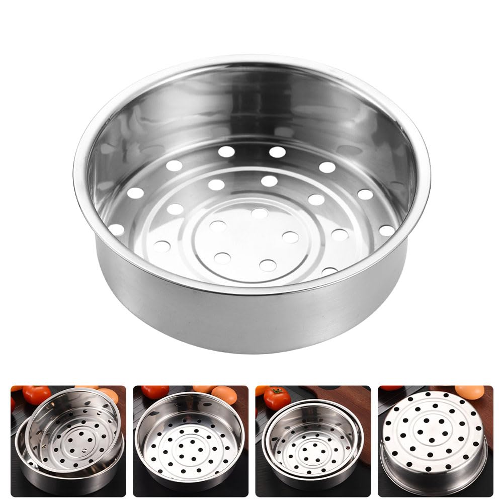 Cabilock Stainless Steel Rice Cooker Steamer Basket 7.87 Inch Thickened Steaming Grid for Vegetables Seafood Meat Food Steamer Insert Kitchen Cooking Accessory