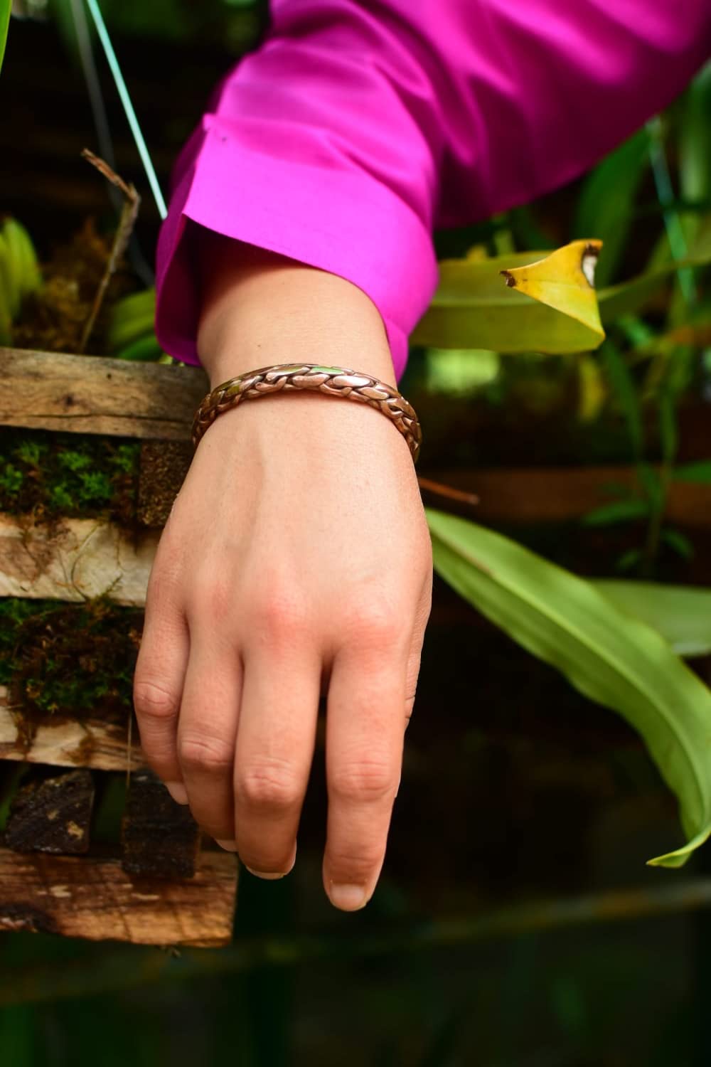 Tibetan Hand Crafted Copper Braided Medicine Bracelet from Nepal (Style 3)