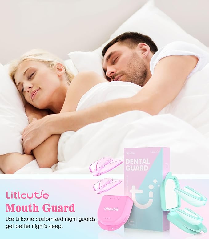 Mouth Guard for Grinding Teeth at Night, 2 Color Night Guards for Teeth Grinding, Reusable Teeth Grinding Mouth Guard for Sleep, Mouthguards for Grinding of Teeth, 4 Pcs/2 Sizes