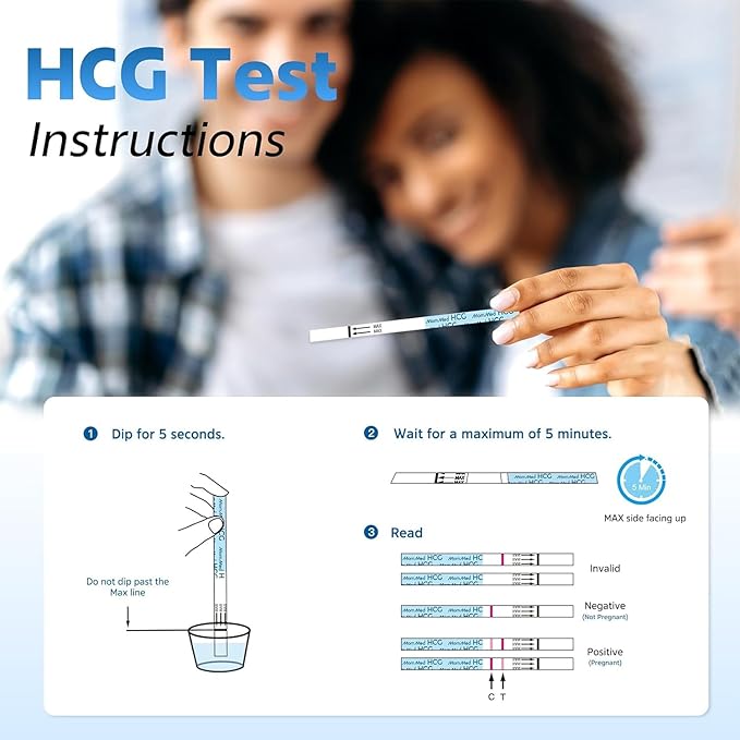 MomMed Pregnancy Test, 30 HCG Pregnancy Test Strips for Early Detection, Over 99% Accurate, 30 Free Urine Cups, Bulk Pregnancy Tests for Home Use, Pruebas de Embarazo