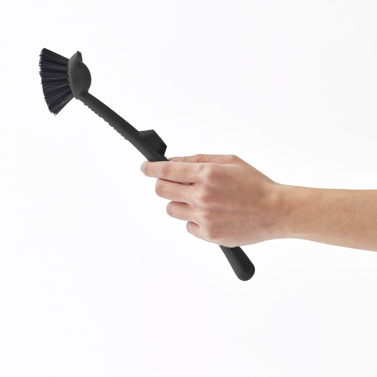 Earth & Mango Magnetic Dish Brush & Scraper, Snaps to Sink, Non-Scratch, Dishwasher Safe, Dish Scrubber – Onyx Black