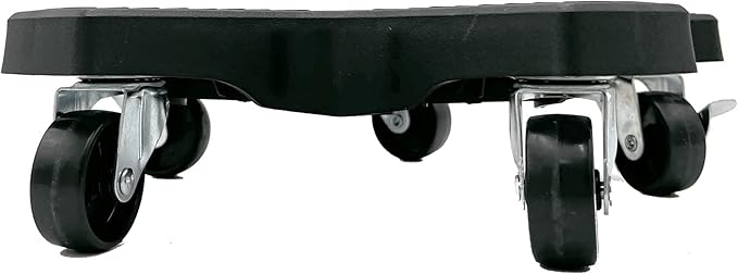 Bosmere 16" Plant Caddie - Heavy-Duty Rolling Plant Stand with Locking Wheels, 500 lb Capacity – Durable Plant Caddy for Indoor/Outdoor Use, Black