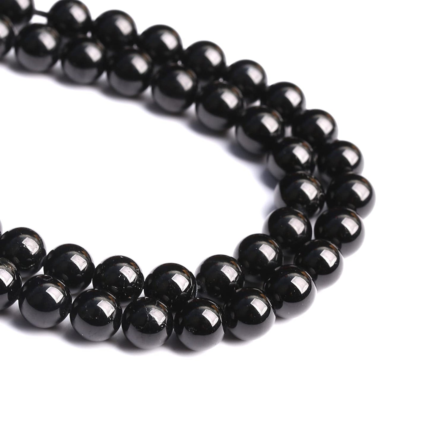 6MM 60PCS Natural Black Tourmaline Gemstone A Grade Beads for Jewelry Making DIY Bracelet Crystal 1 Strand