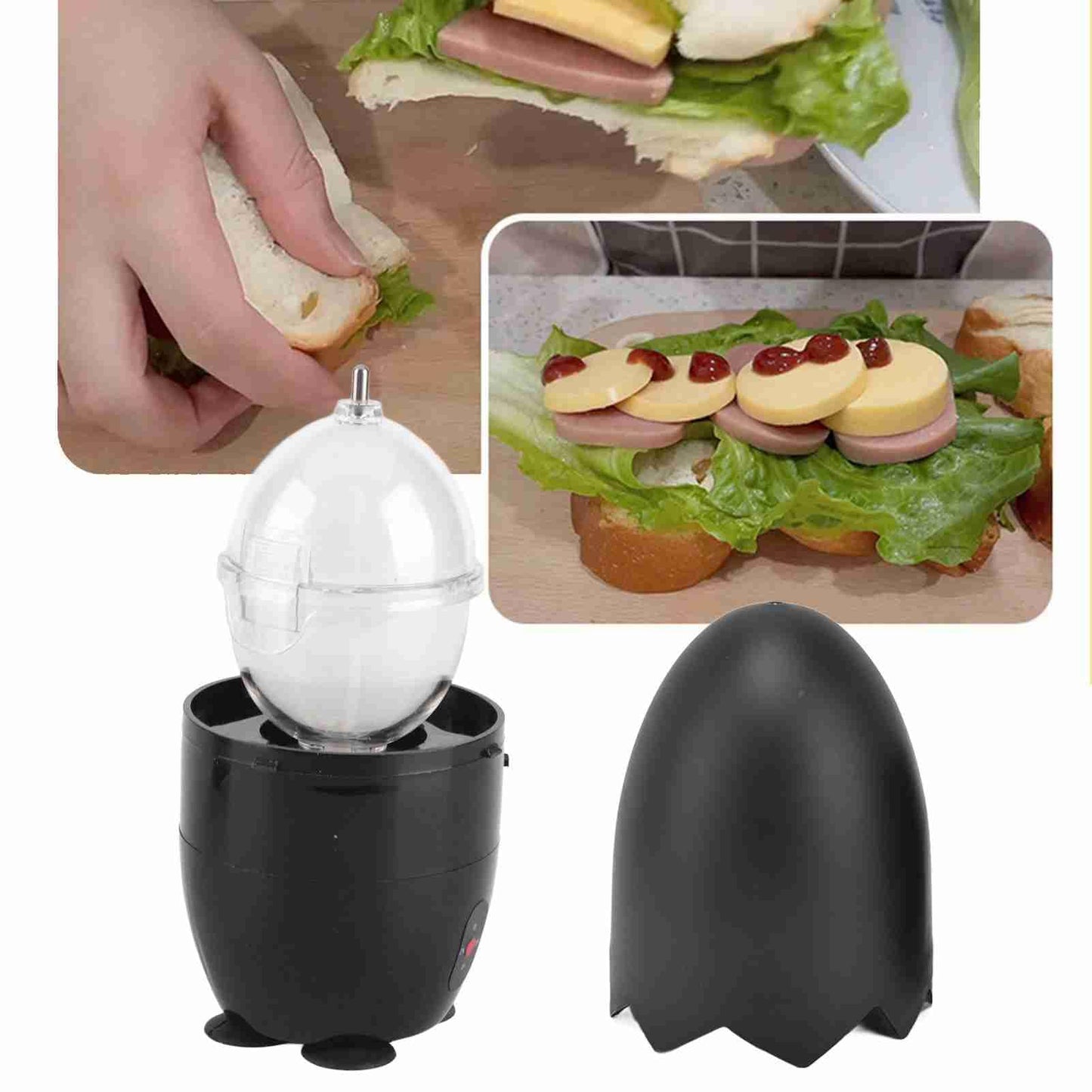 Electric Egg Spinner,Portable Maker Eggs Yolk White Mixer Egg Scrambler Electric Egg Shaker Kitchen Gadgets for Mixing Egg Whites and Yolks(US Plug)
