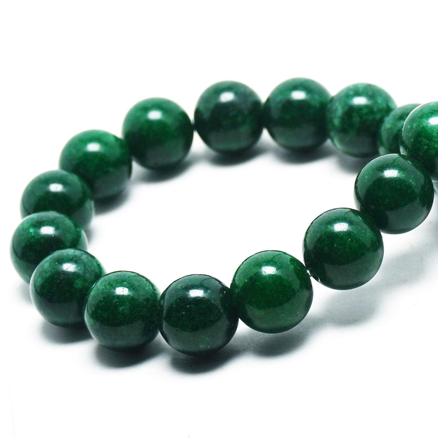 DIQIO Natural Green Jade Beads for Jewelry Making - Stone Beads Gemstone Beads for Bracelets, 6mm Crystal Round Loose Beads(58-60pcs, 6mm, Green Jade)