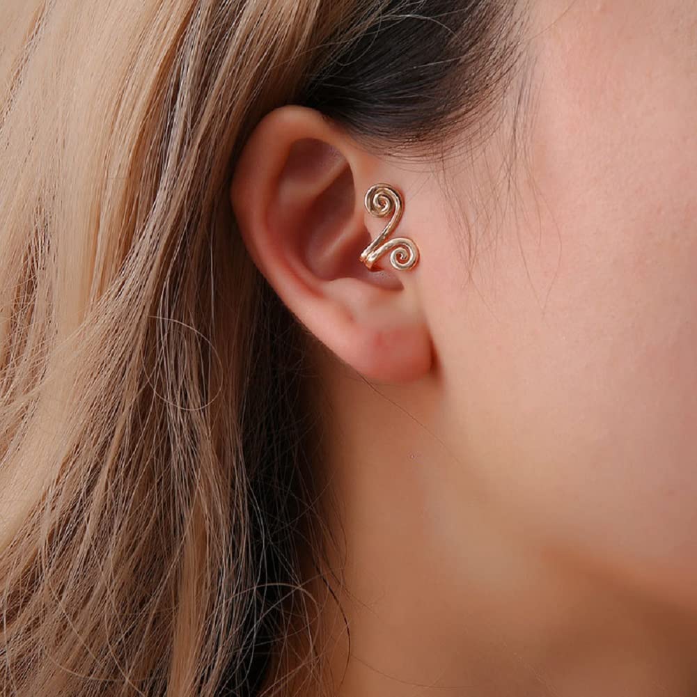 Acupressure Slimming Earrings,3 Pair Ear Ornament,Non Pierced Ears Earrings for Acupressure,for Weight Loss (Black+Gold+Sliver)