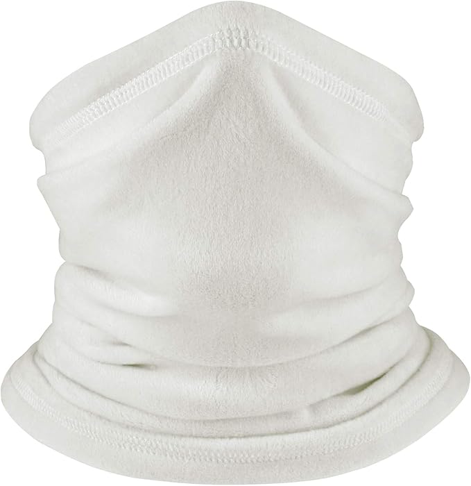 Polar Fleece Neck Warmer - Windproof Winter Neck Gaiter Cold Weather Face Mask For Men Women - 1 Pack