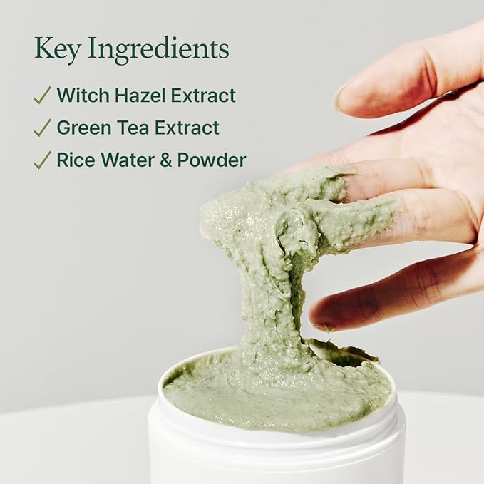 Korean Rice Mochi Face Cleanser - Face Mask, Foaming Cleanser, Gentle Scrub All in One - Deep Cleansing, Moisturizing, Pore Minimizing, Removing Blackhead- with Rice Water & Green Tea, Mugwort