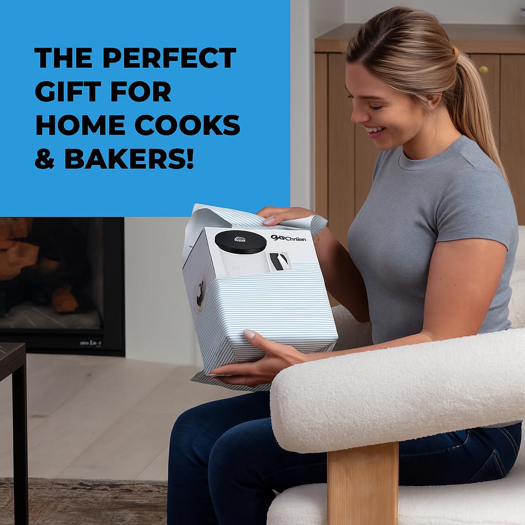 Pancake Batter Dispenser - Kitchen Must Have Tool for Perfect Pancakes, Cupcake, Waffle, Muffin Mix, Cake & Crepe - Easy Pour Baking Supplies for Griddle - Pancake Maker with Measuring Label (Black)