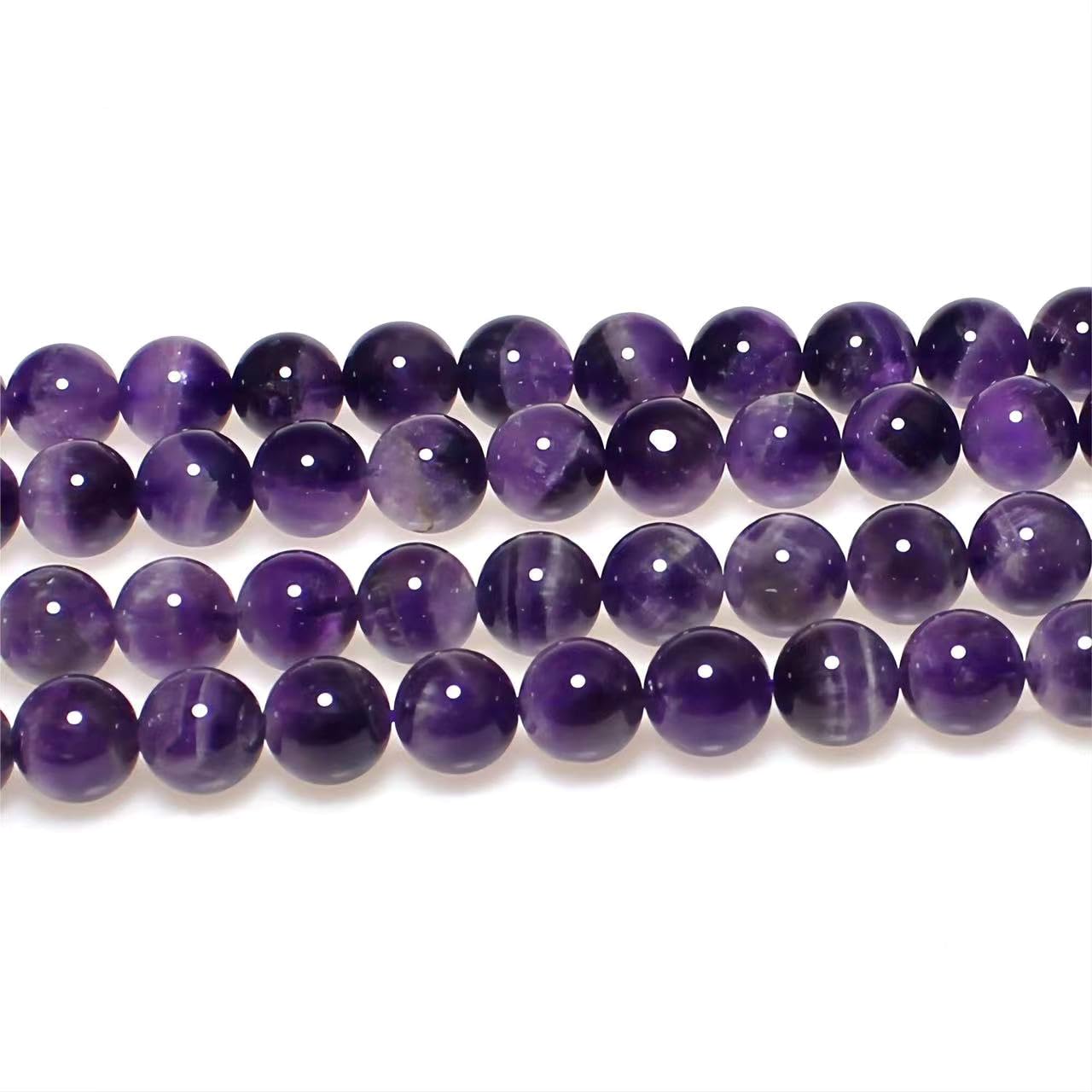 MJDCB Natural Dreamy Amethyst Beads Round Stone Beads DIY Loose Beads for Jewelry Making Beads 15" (6mm)