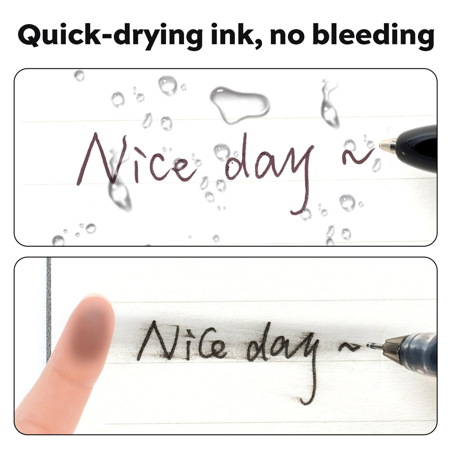 deli Pens Bulk, 50 Pack Retractable Ballpoint Pens, 1.0MM Black Ink,Smooth Writing, No Bleed, Comfortable Grip for Home,Office & School Use