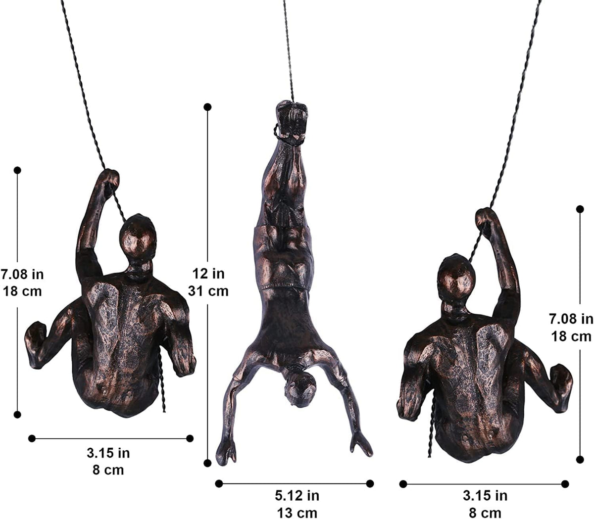 Climbing Men Wall Art Decor Sculpture,Nordic Modern Simplicity Decorative Wall Art, Climbing Man Sculptures,Home & Office Climber Gifts