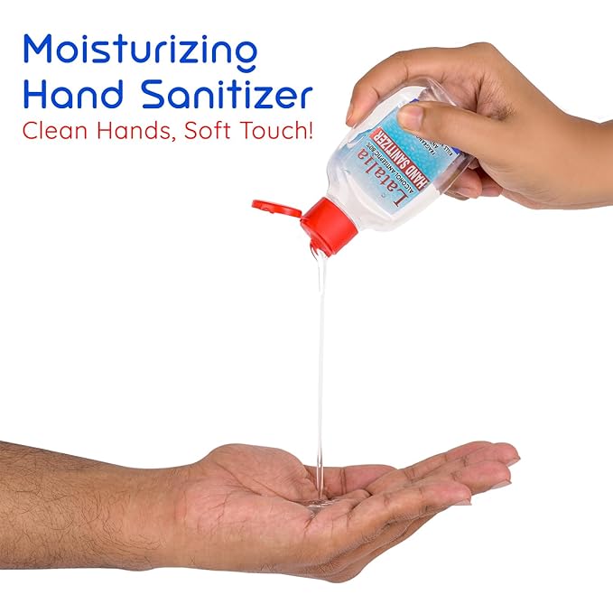 Latalia Mini Hand Sanitizer Travel Size Pack of 48 | 1.85 fl oz with 80% Alcohol Small Hand Sanitizer Bulk For Non-Sticky, Unscented, Gentle & Fresh Hands Anytime