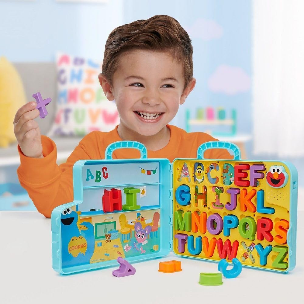 Sesame Street Elmo’s Learning Letters Bus Activity Board, Preschool Learning and Education, Kids Toys for Ages 2 Up by Just Play