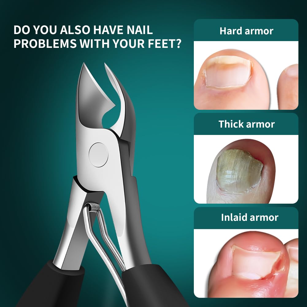 DEOU Heavy Duty Large Opening toenail Clippers, Suitable for Embedded Growth and Rough Nails, Home Pedicure Tools for Men, Women, Elderly Newly Upgraded Stainless Steel (Nail Clippers+Gift Box)