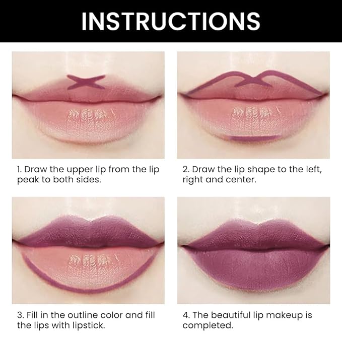 evpct 1Pcs More Mauve Lip Liner and Lipstick Set Kit for Women, Matte Lips Kit with Lip Liner Lip Stains Long Lasting Waterproof 24 Hour Lipstick and Lip Liners Combo Lipliners Pencil 28#
