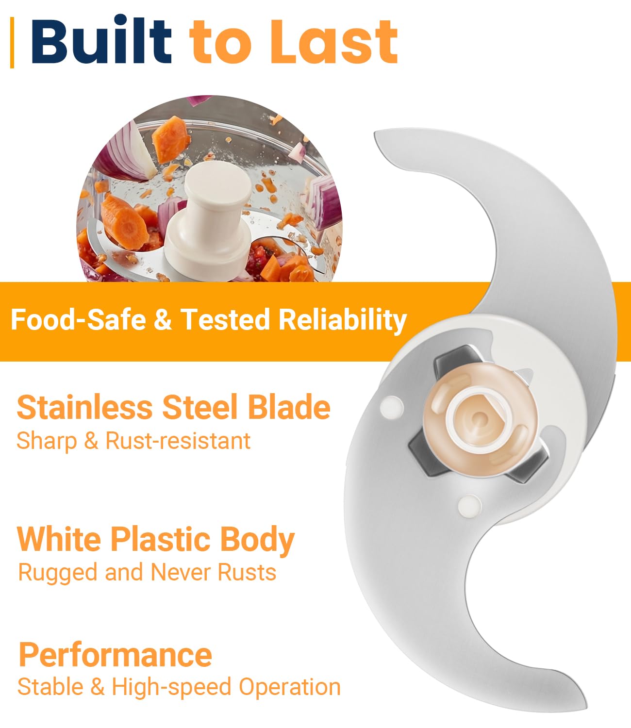 27055 Replacement S Blade Compatible with Robot Coupe R2, R2N, R2B, R2U Commercial Food Processor, Stainless Steel S Smooth Blade Assembly