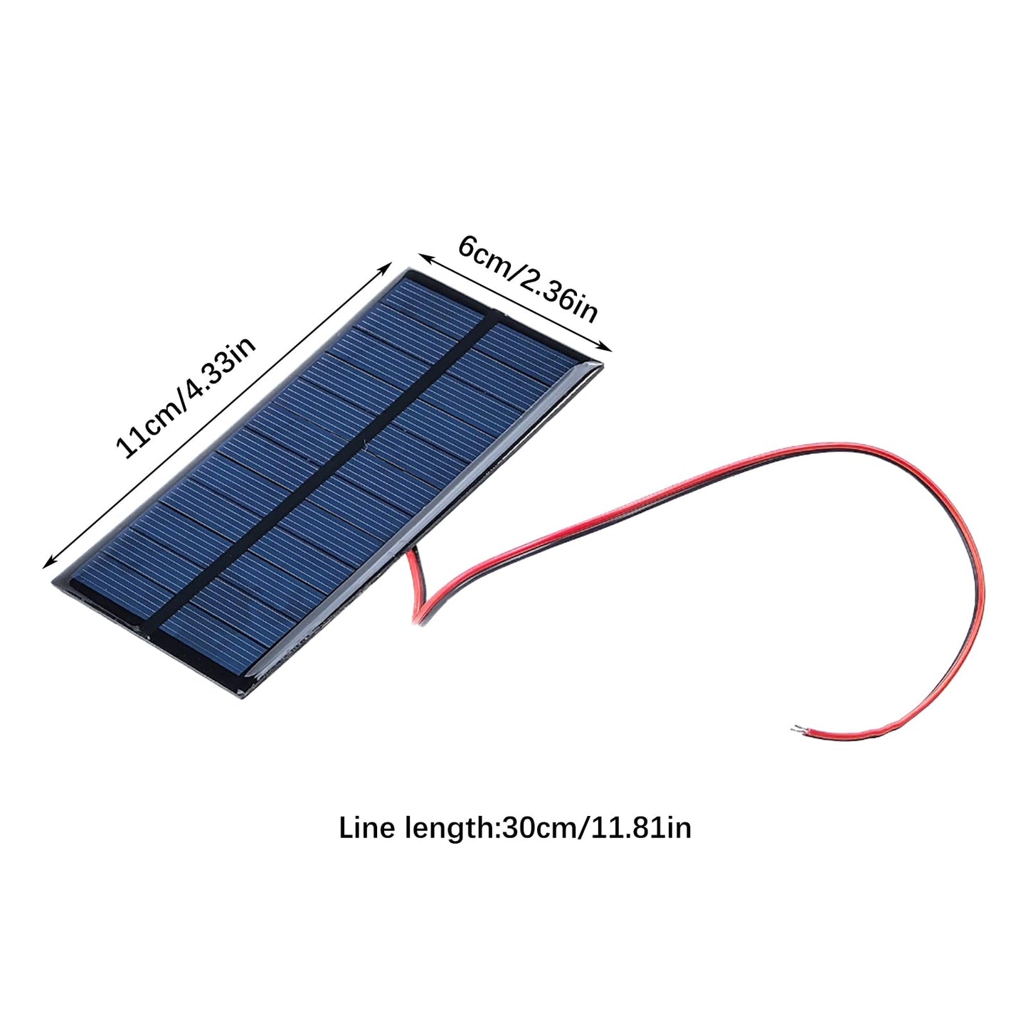 4 Pcs Mini Solar Panel,1W DC 6V Polysilicon Solar Cell Charger Module,with 30cm Cable,Small Photovoltaic Power Cells Charge,for Scientific Research Projects,Making Lawn Lights,Landscape Lights,DIY