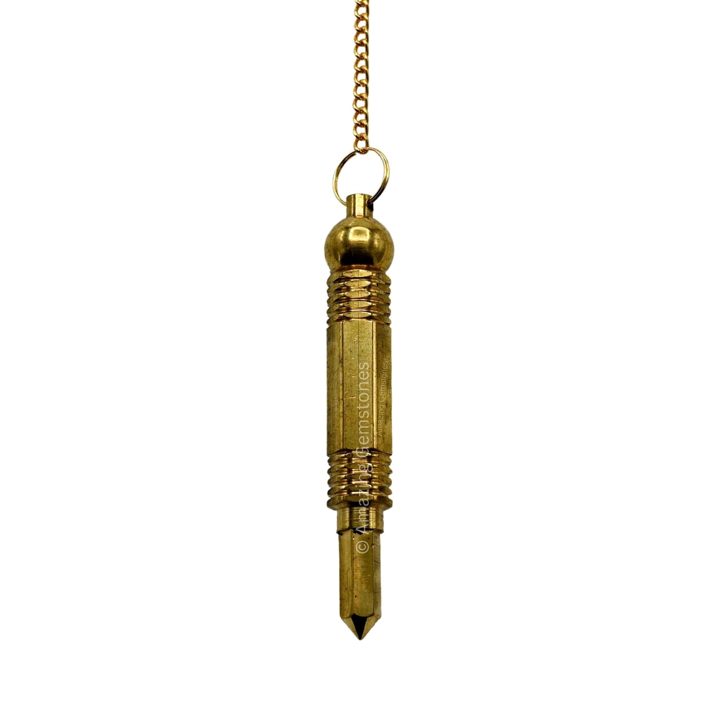 Amazing Gemstone Healing Metal Pendulums for Divination, Gold 3 Piece Steel Copper Pendulum High Energy Pendulo de Bronce Pendulos de Mesa MP45